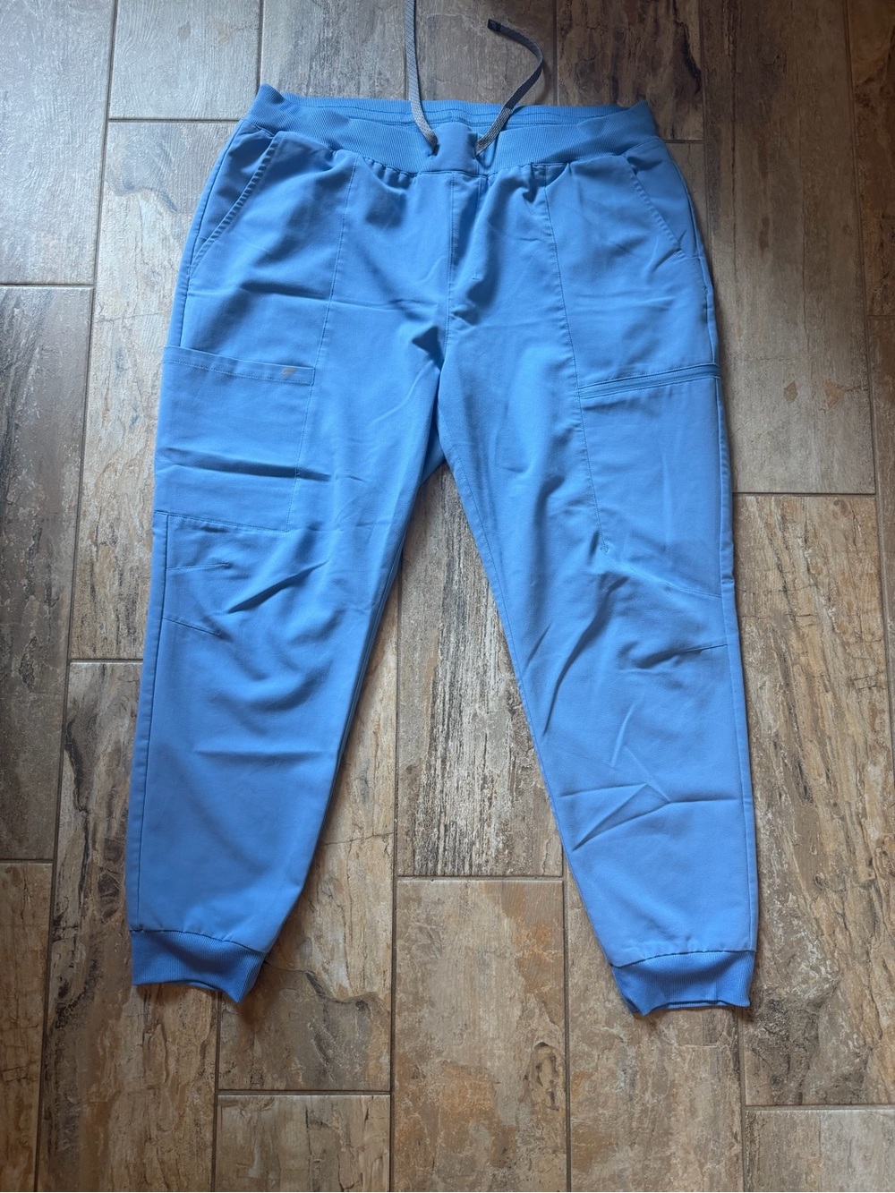 Fabletics Women’s Light Blue Jogger Scrubs with Drawstring
